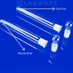 Standard Tapered Mouth Quartz Glass Test Tube with Stopper Plug 2